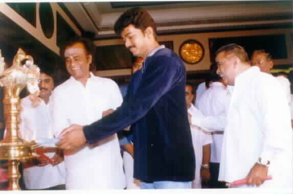 RAJINI, VIJAY, K.R.G in MINSARA KANNA poojai